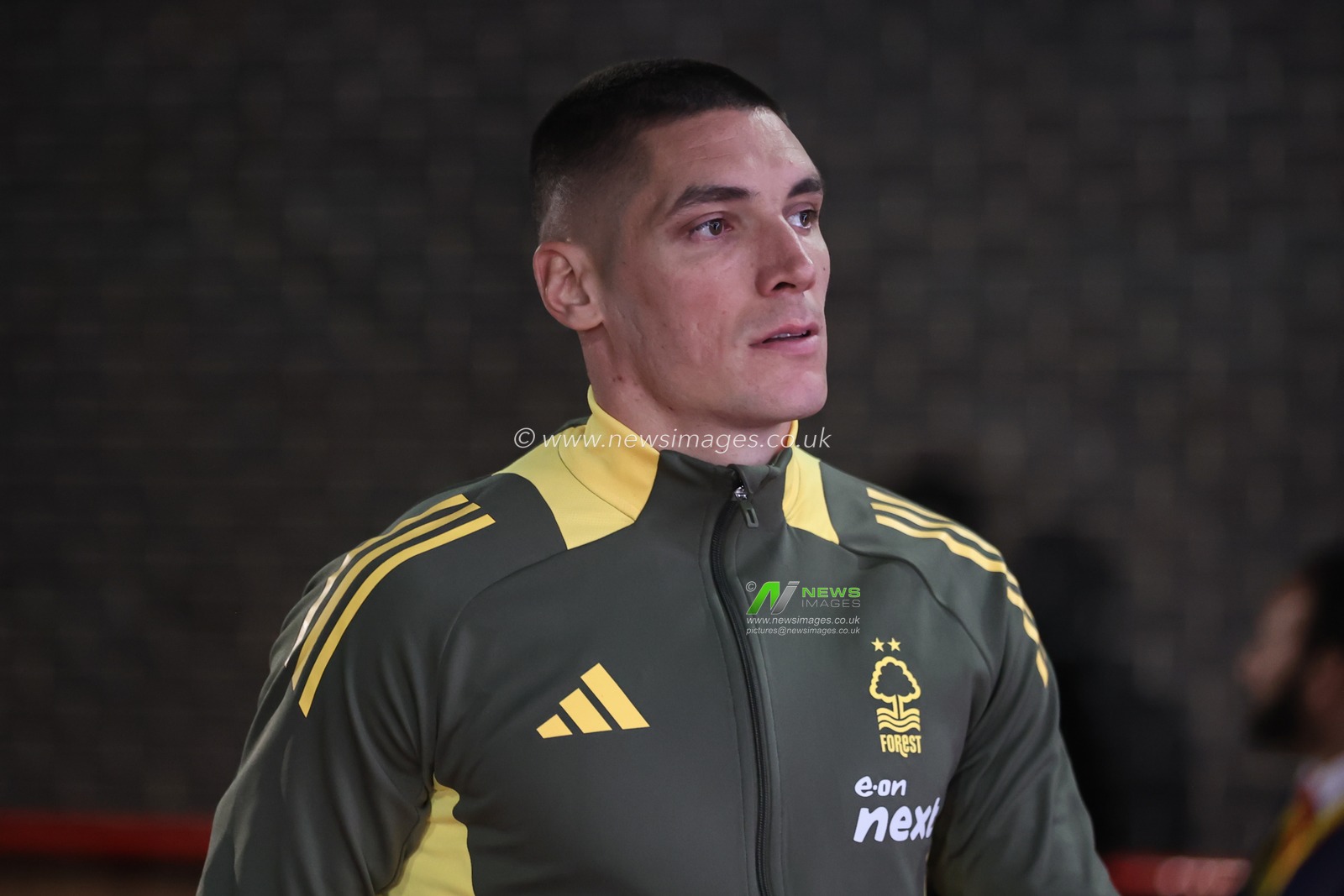 Nikola MilenkoviÄ‡ of Nottingham Forest arrives ahead of the Premier League match Nottingham Forest vs Crystal Palace at City Ground, Nottingham, United Kingdom, 21st October 2024

(Photo by Alfie Cosgrove/News Images)