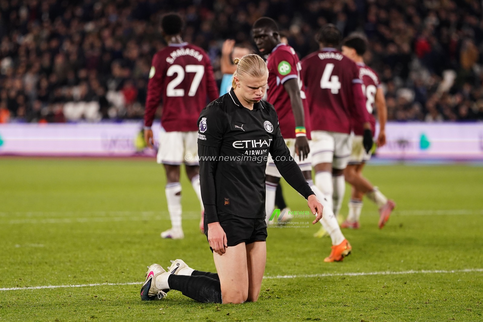 Erling Haland of Manchester City after missed opportunity during the Premier League match West Ham United vs Manchester City at London Stadium, London, United Kingdom on 14 March 2026

(Photo by Harvey Murphy/News Images)