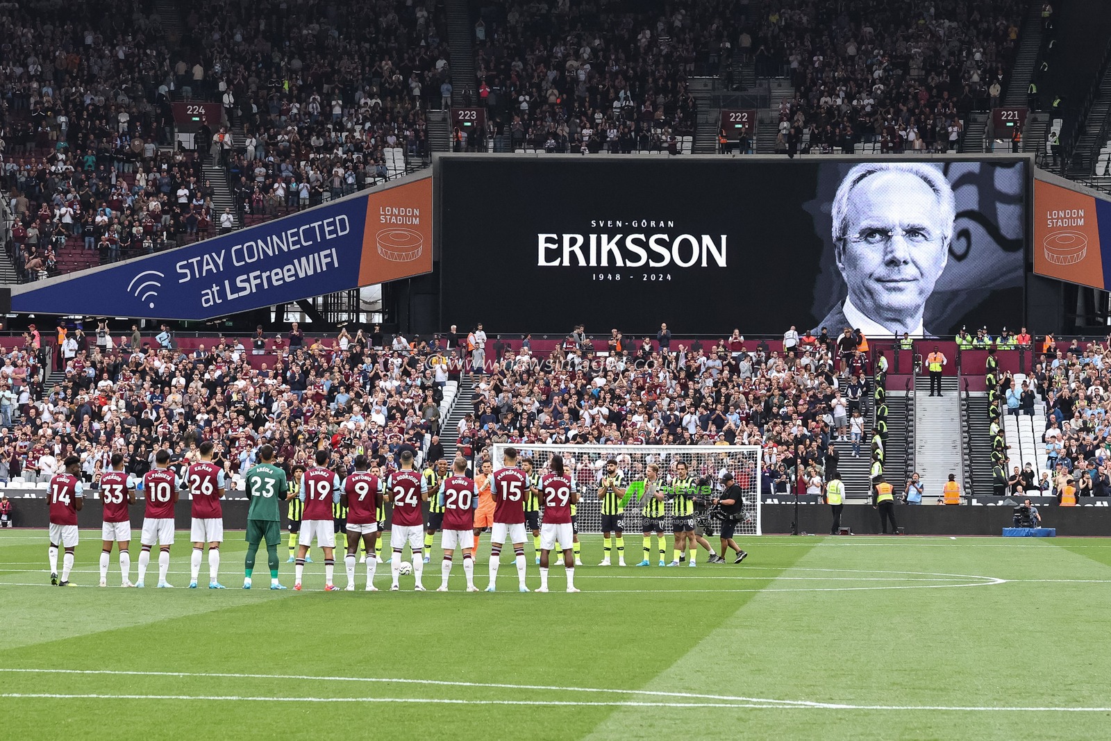 Remembering Sven-GÃ¶ran Eriksson who recently passed away during the Premier League match West Ham United vs Manchester City at London Stadium, London, United Kingdom, 31st August 2024

(Photo by Mark Cosgrove/News Images)