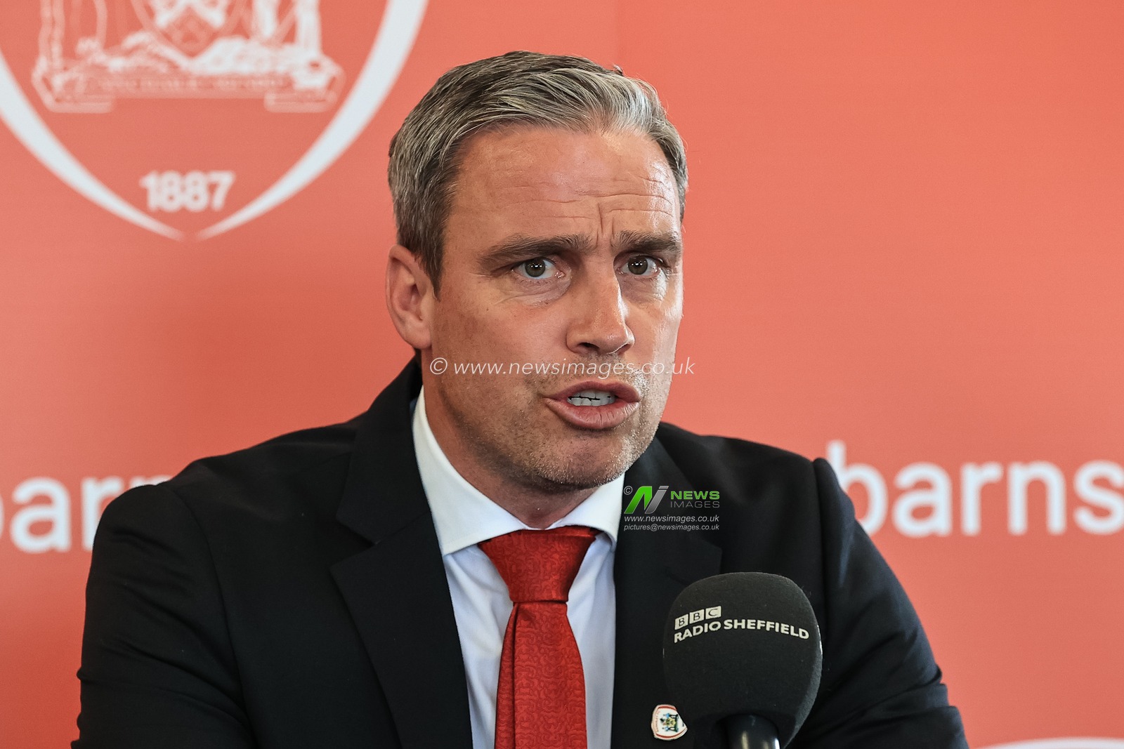 Barnsley FCâ€™s newly appointed Head Coach Michael Duff speaks to the press at Oakwell in his first official press conference on the 16th of June 2022, Oakwell, Barnsley, South Yorkshire, United Kingdom.