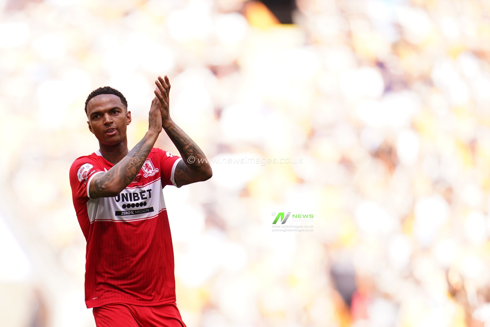 Morgan Whittaker of Middlesbrough during the Sky Bet Championship Playoffs Final match Hull City vs Middlesbrough at Wembley Stadium, London, United Kingdom on 23 May 2026

(Photo by Harvey Murphy/News Images)