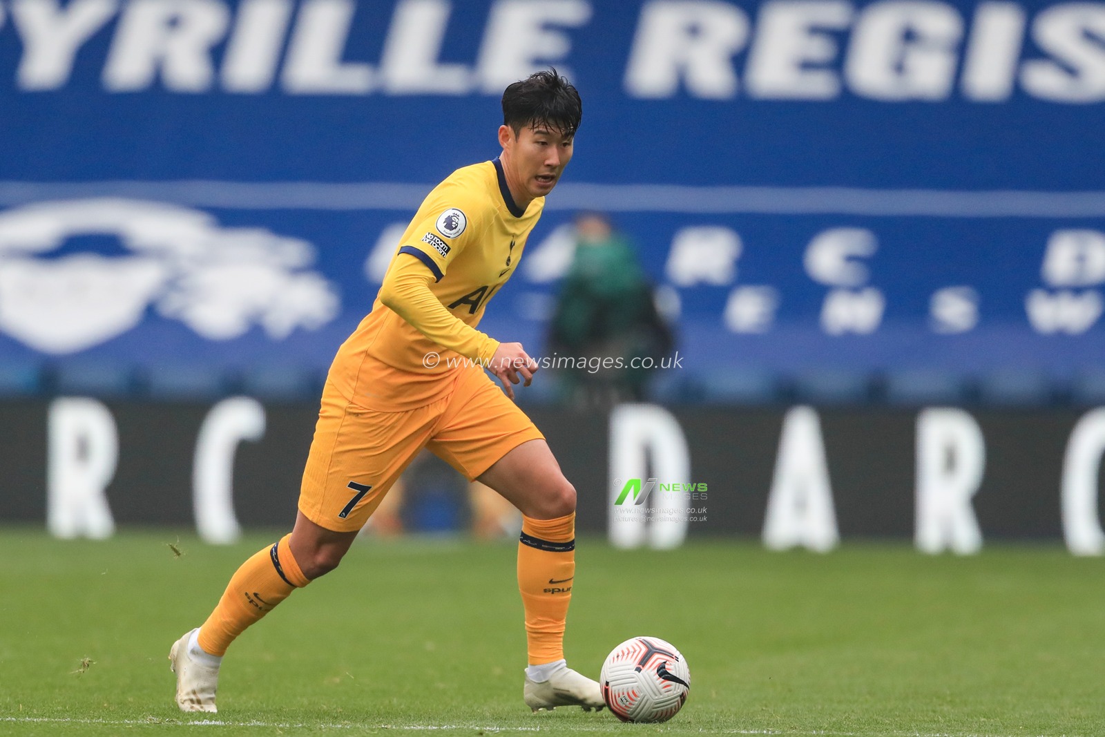 Son Heung-Min #7 of Tottenham Hotspur in action during the game