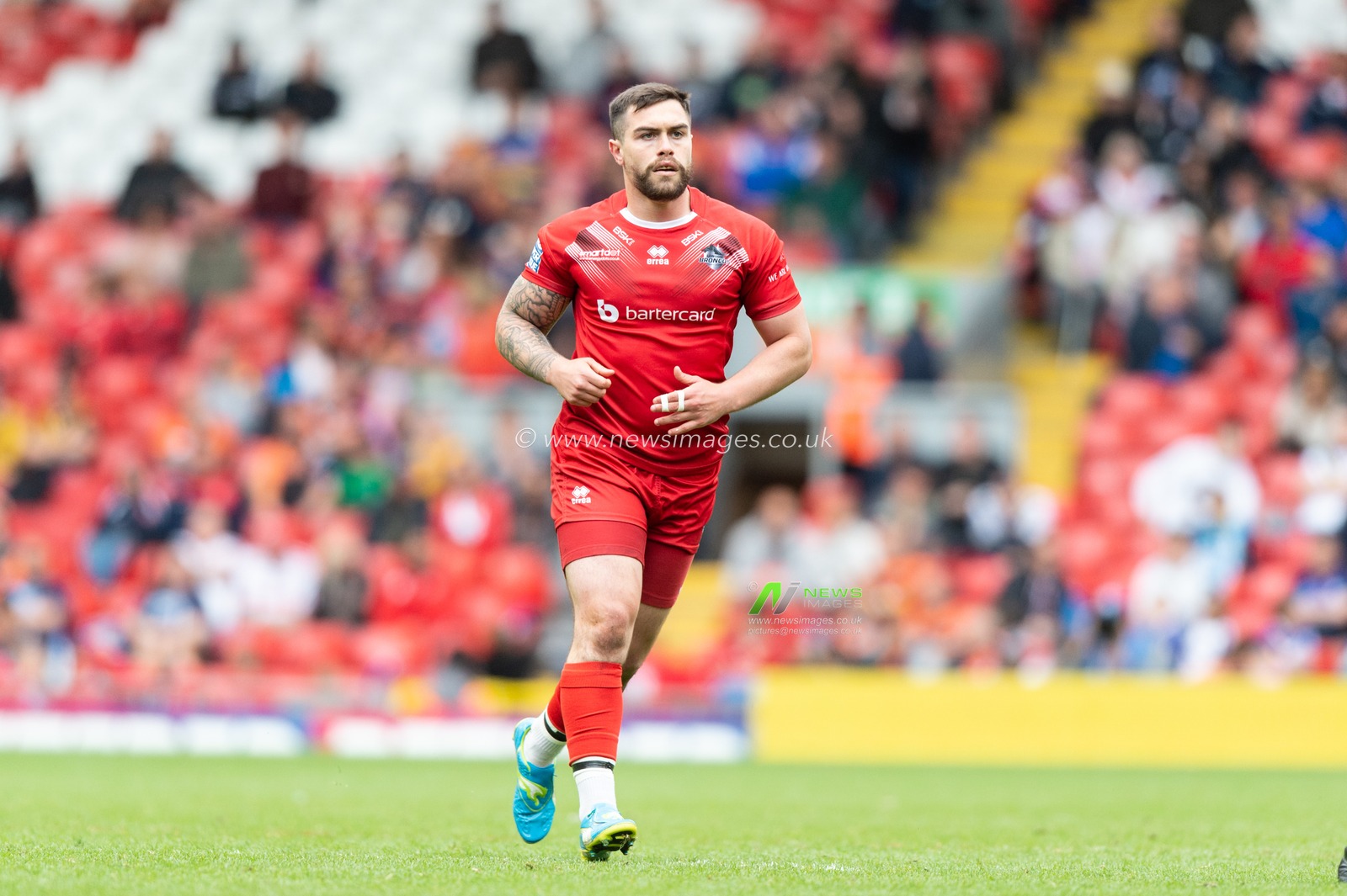 26th May 2019 , Anfield Stadium, Liverpool, England; Dacia Magic Weekend, Betfred Super League Round 16, Leeds Rhinos vs London Broncos ; Matty Fozzard (14) of London Broncos 

Credit: Richard Long/News Images