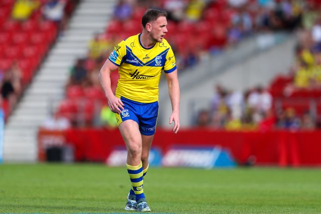Ben Currie of Warrington Wolves during the Betfred Challenge Cup Semi-final match Warrington Wolves vs Leigh Leopards at Totally Wicked Stadium, St Helens, United Kingdom, 11th May 2025

(Photo by Gareth Evans/News Images)