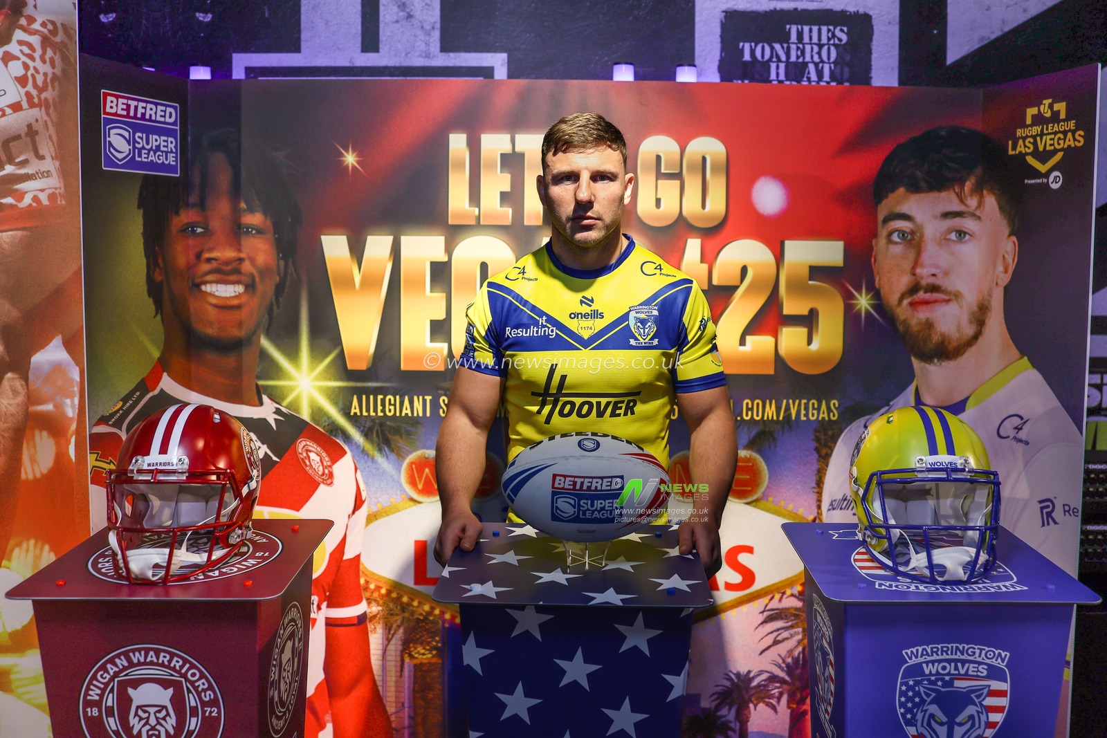 George Williams of Warrington Wolves during the 2025 Betfred Super League season launch at Co-op Live, Manchester, United Kingdom, 5th February 2025

(Photo by Mark Cosgrove/News Images)