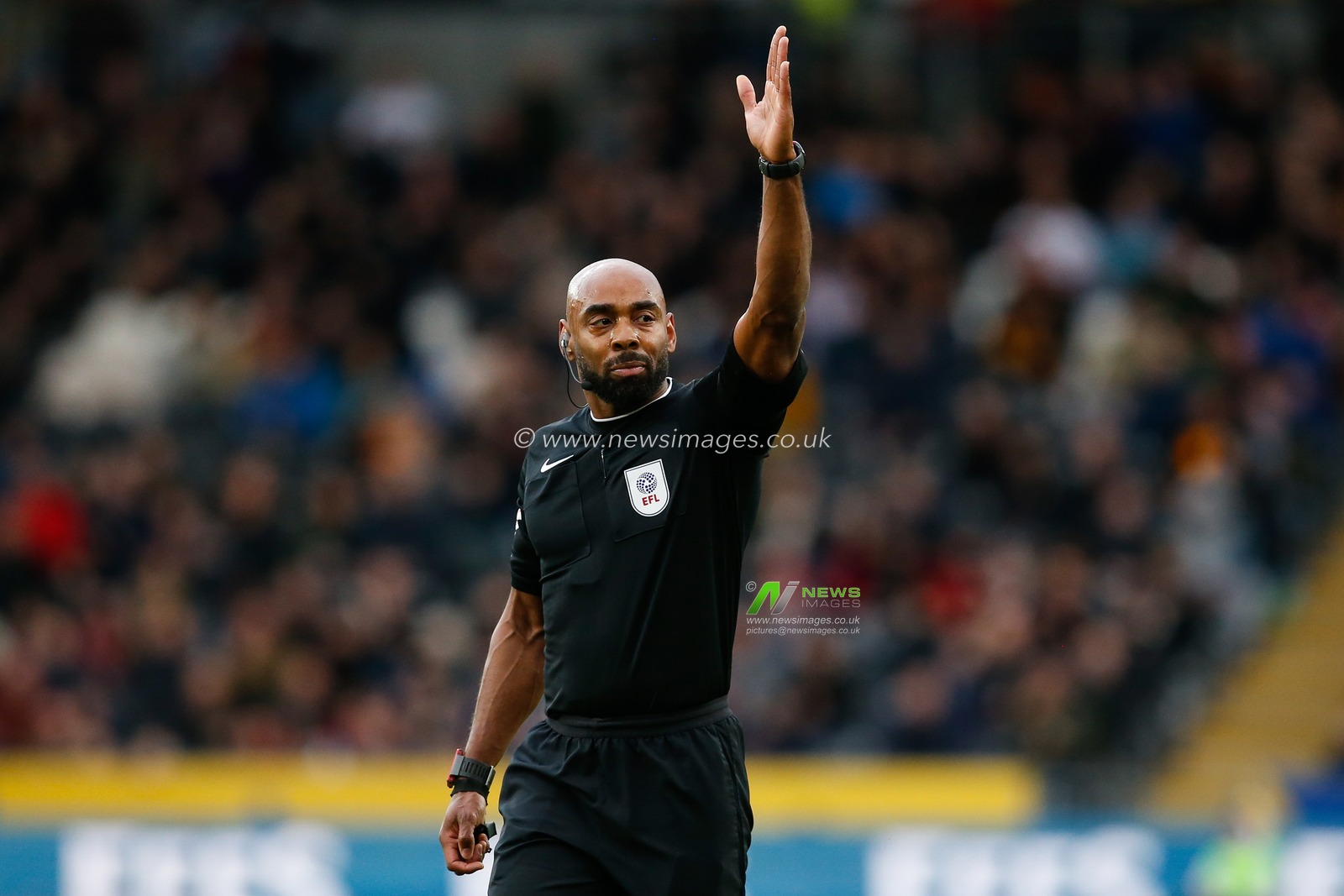 Referee Sam Allison during the Sky Bet Championship match Hull City vs Preston North End at MKM Stadium, Hull, United Kingdom, 18th February 2023

(Photo by Ben Early/News Images)