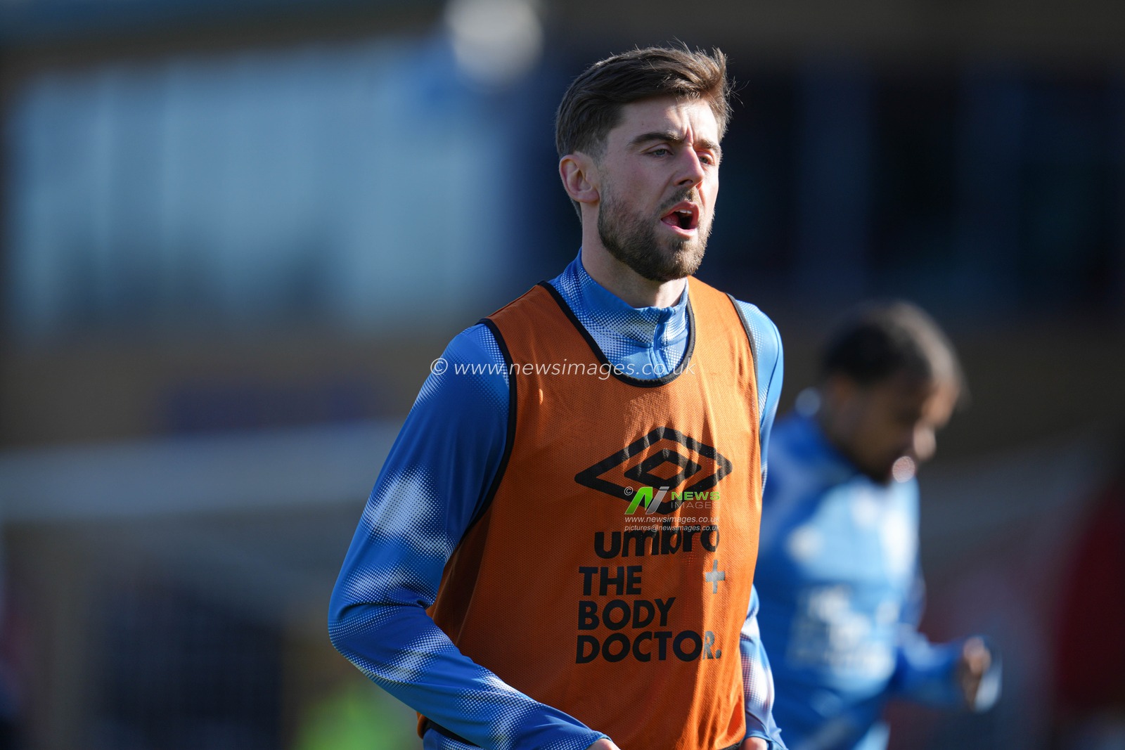 Antony Evans of Huddersfield Town warming up ahead of the Sky Bet League 1 match Stevenage vs Huddersfield Town at Lamex Stadium, Stevenage, United Kingdom, 1st March 2025

(Photo by Harvey Murphy/News Images)
