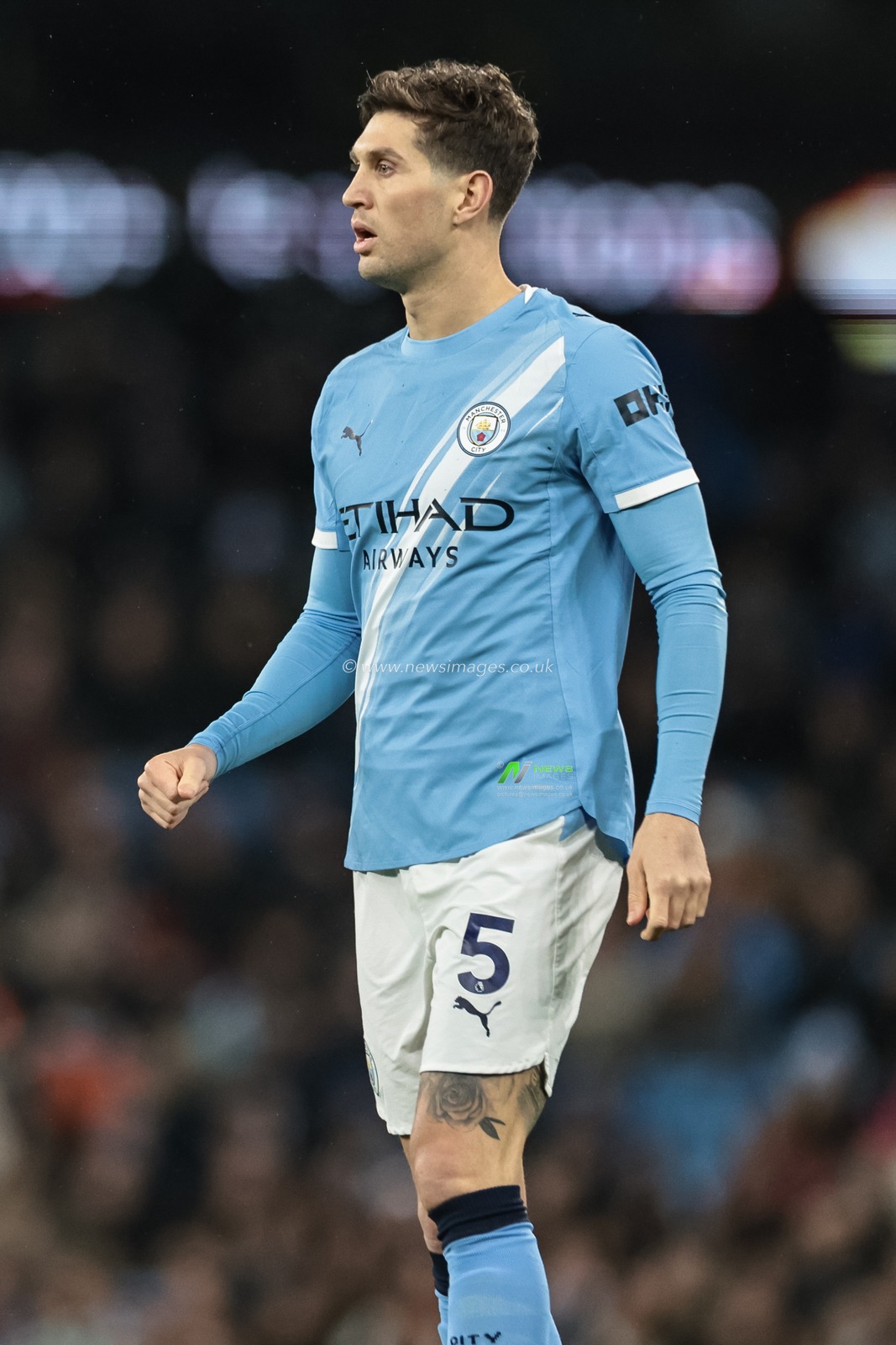 John Stones of Manchester City during the Premier League match Manchester City vs Leeds United at Etihad Stadium, Manchester, United Kingdom, 29th November 2025

(Photo by Mark Cosgrove/News Images)

*** GER AUT SUI OUT ***