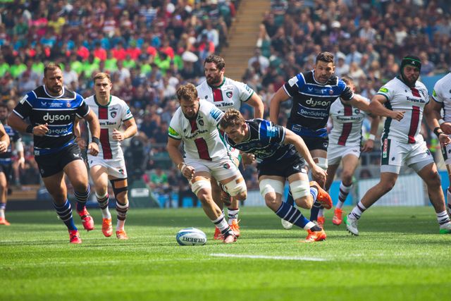 Olly Cracknell of Leicester Tigers during the Gallagher Premiership Play-off Final 2025 Bath Rugby v Leicester Tigers at Allianz Stadium, Twickenham, United Kingdom, 14th June 2025

(Photo by Craig Evans/News Images)