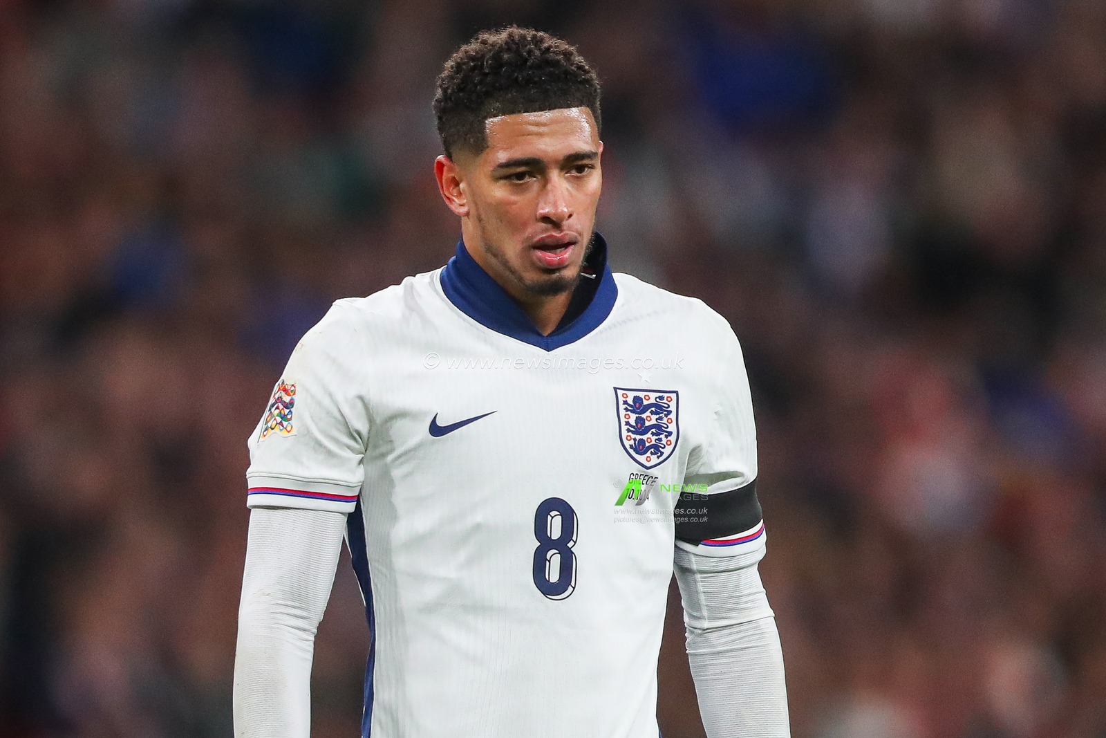 Jude Bellingham of England looks on during the UEFA Nations League - League B - Group B2 - match England vs Greece at Wembley Stadium, London, United Kingdom, 10th October 2024

(Photo by Gareth Evans/News Images)