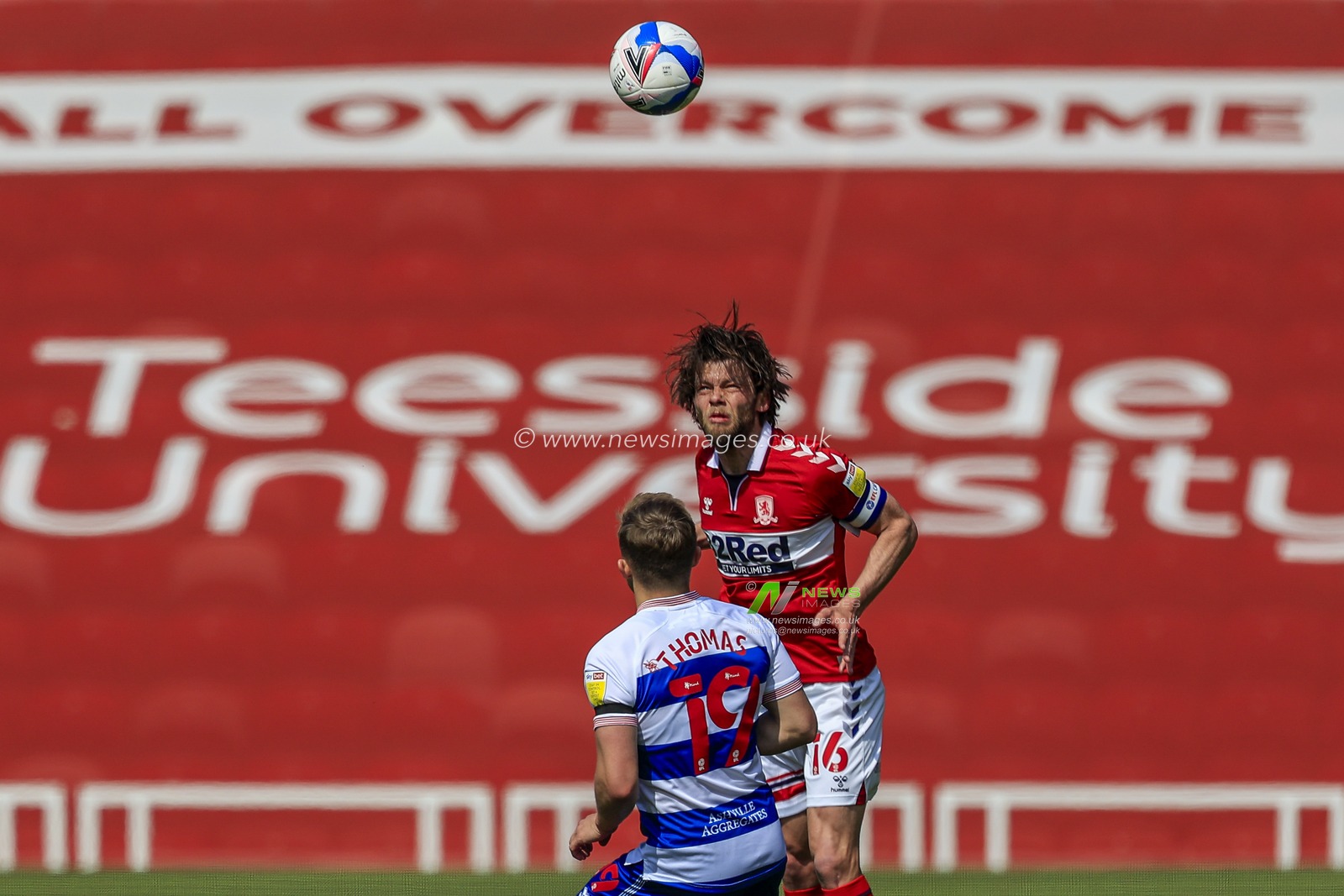 Jonathan Howson #16 of Middlesbrough heads the ball