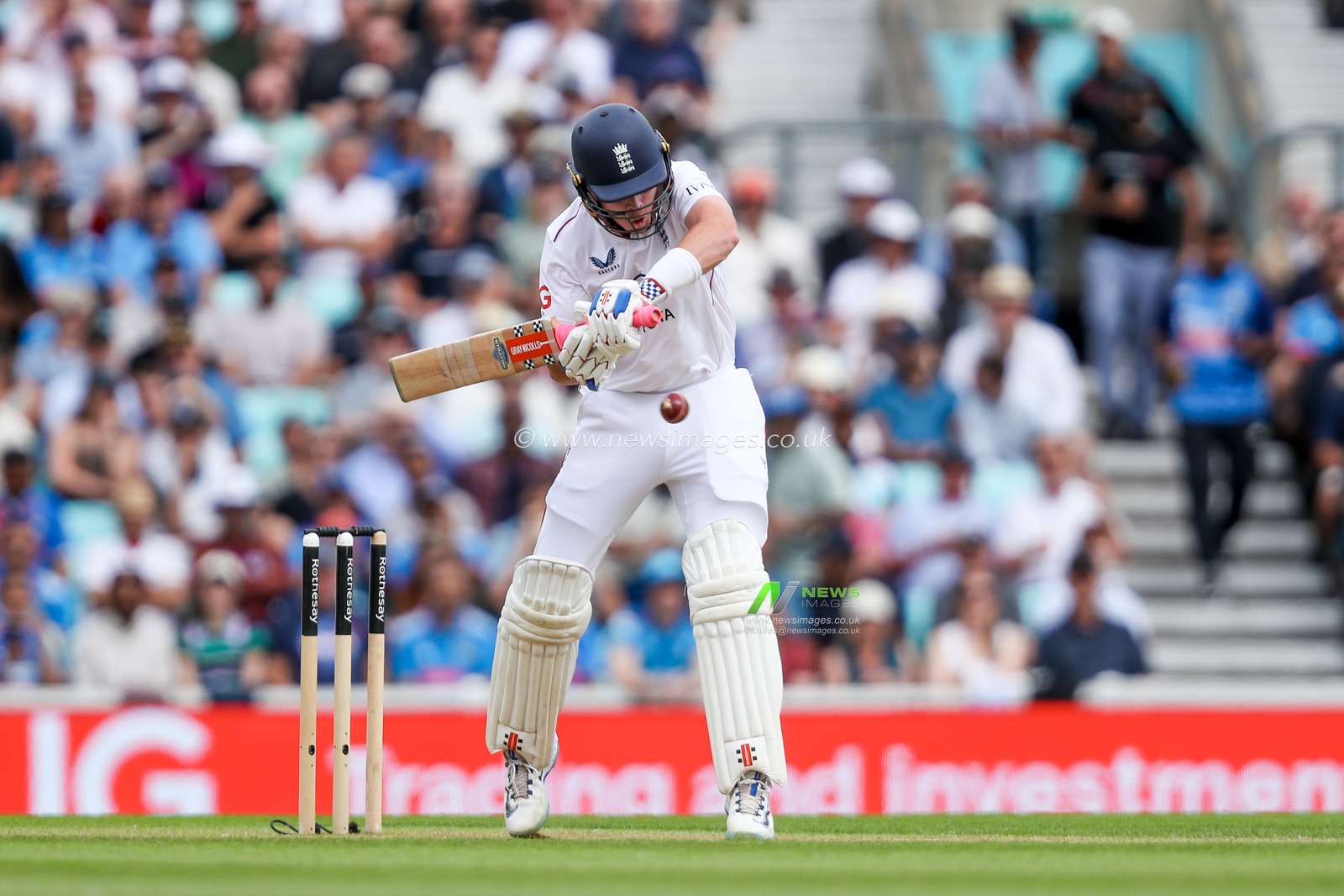 Ollie Pope of England bats during the 5th Rothesay Test Match day 4 England vs India at The Kia Oval, London, United Kingdom, 3rd August 2025

(Photo by Izzy Poles/News Images)