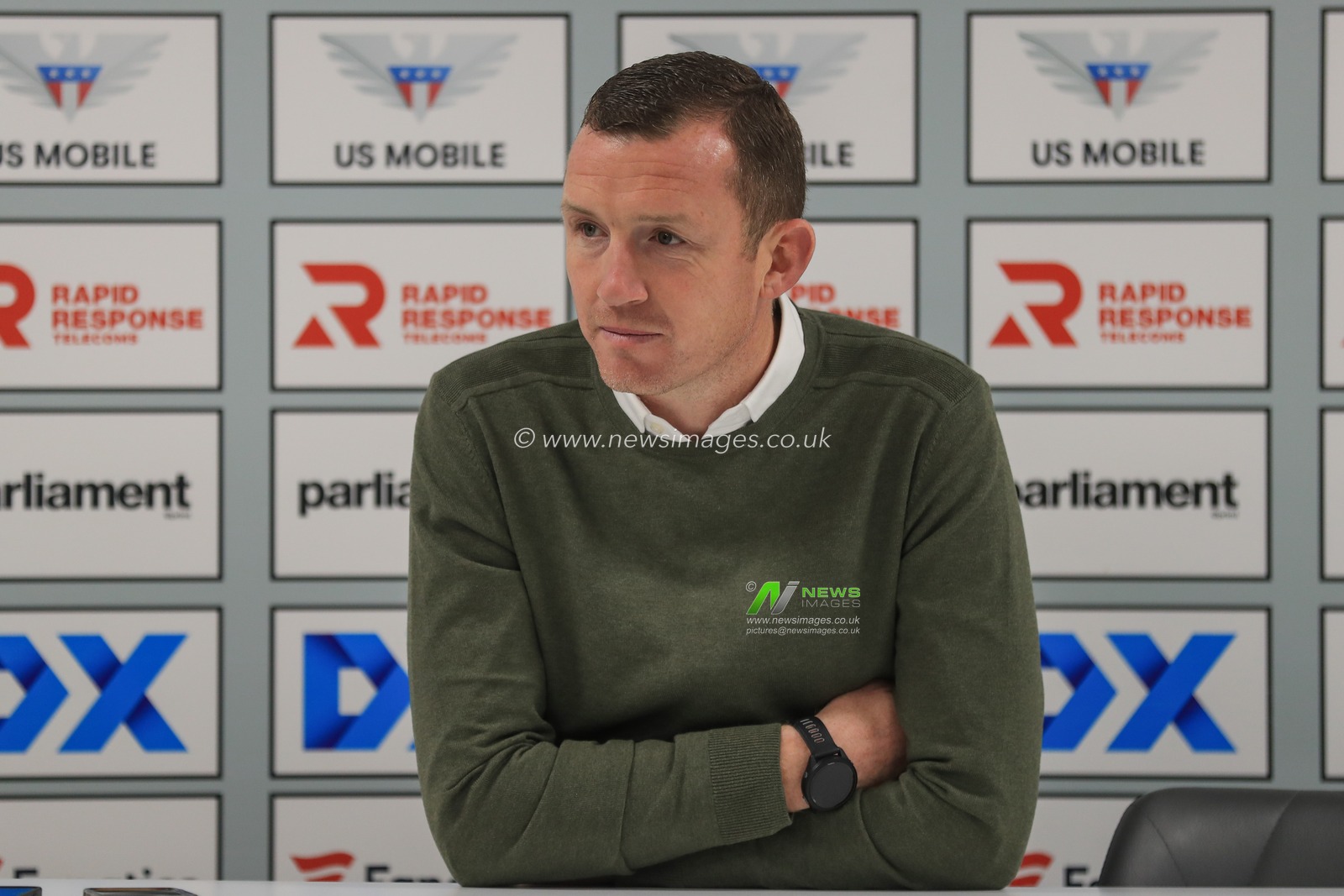 Neill Collins Head coach of Barnsley speaks in the post match press conference during the Sky Bet League 1 match Barnsley vs Shrewsbury Town at Oakwell, Barnsley, United Kingdom, 24th October 2023

(Photo by Alfie Cosgrove/News Images)