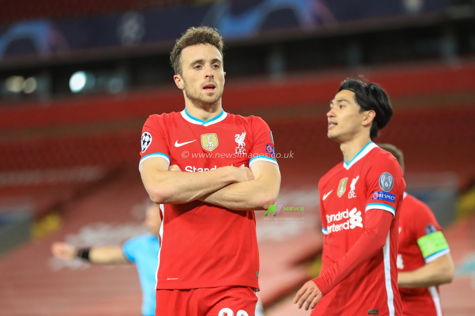 Diogo Jota (20) of Liverpool celebrates his goal