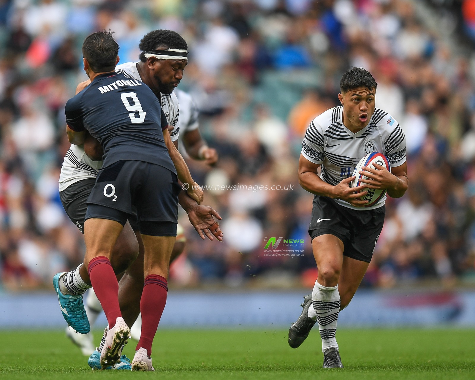 Caleb Muntz of Fiji during the 2023 Summer Series match England vs Fiji at Twickenham Stadium, Twickenham, United Kingdom, 26th August 2023

(Photo by Mike Jones/News Images)