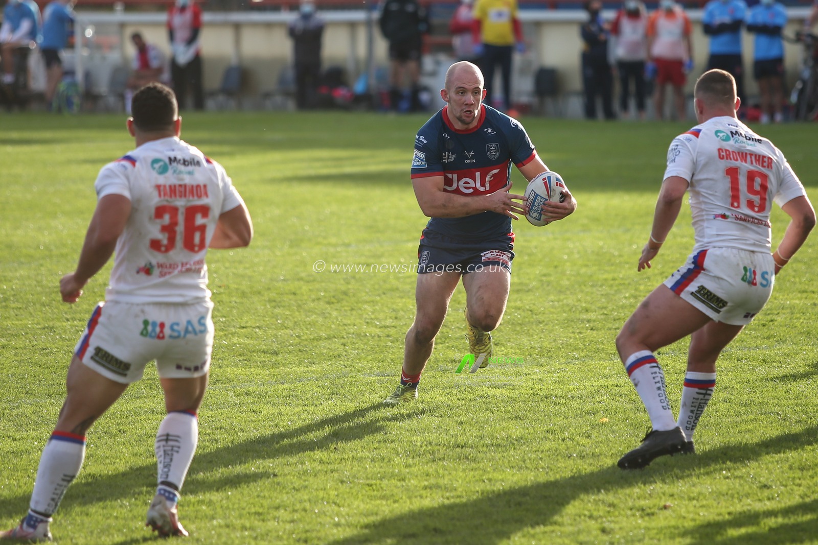 George King in action during the game