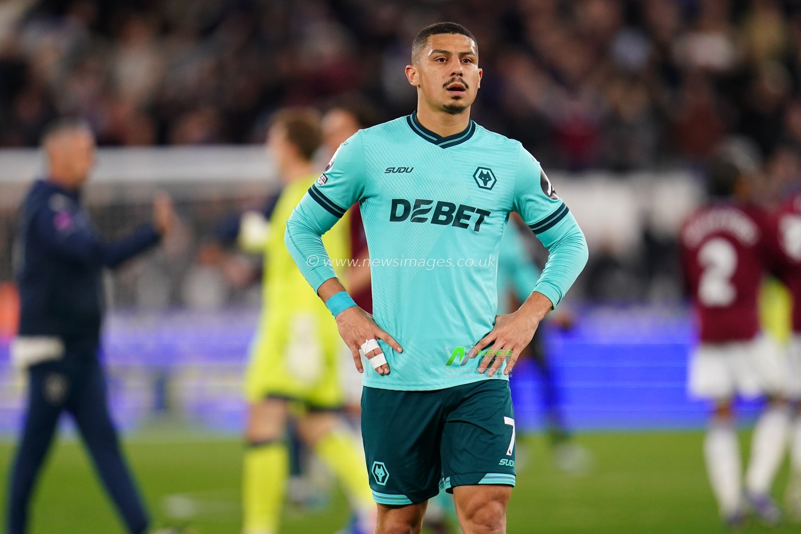 Andre of Wolverhampton Wanderers at full time during the Premier League match West Ham United vs Wolverhampton Wanderers at London Stadium, London, United Kingdom on 10 April 2026

(Photo by Harvey Murphy/News Images)