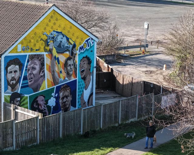 A Leeds United mural on a fans house in the vicinity of Elland Road during the Premier League match Leeds United vs Sunderland at Elland Road, Leeds, United Kingdom on 03 March 2026

(Photo by Mark Cosgrove/News Images)