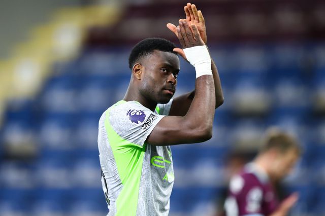 Marc Guehi of Manchester City celebrates 0-1 win after the Premier League match Burnley vs Manchester City at Turf Moor, Burnley, United Kingdom on 22 April 2026

(Photo by Jorge Horsted/News Images)