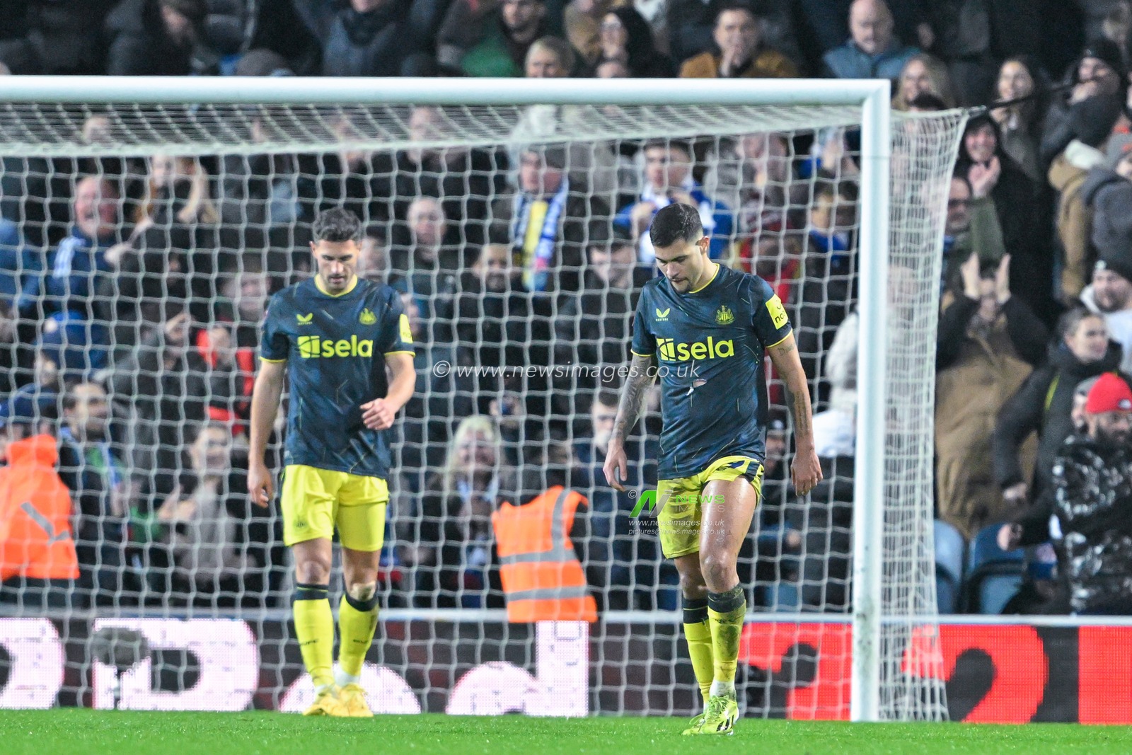 Bruno GuimarÃ£es of Newcastle United reacts to Sammie Szmodics of Blackburn Rovers goal to make it 1-1, during the Emirates FA Cup 5th Round match Blackburn Rovers vs Newcastle United at Ewood Park, Blackburn, United Kingdom, 27th February 2024

(Photo by Cody Froggatt/News Images)