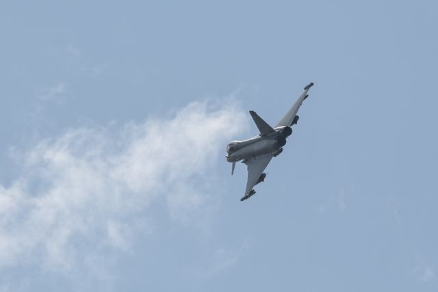 Eurofighter Typhoon’s FGR4 takes off at RAF Coningsby