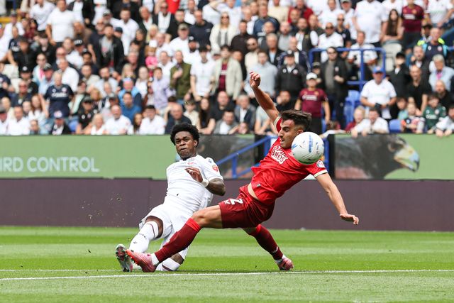 Thierry Gale of Bolton Wanderers shoots and scores to make it 2-0 during the Sky Bet Championship match Bolton Wanderers vs Preston North End at Toughsheet Community Stadium, Bolton, United Kingdom on 15 August 2026

(Photo by Jorge Horsted/News Images)