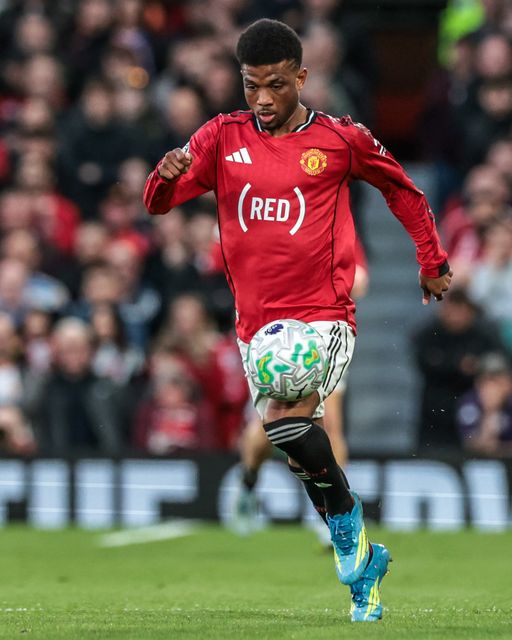 Amad Diallo of Manchester United during the Premier League match Manchester United vs Brentford at Old Trafford, Manchester, United Kingdom on 27 April 2026

(Photo by Mark Cosgrove/News Images)