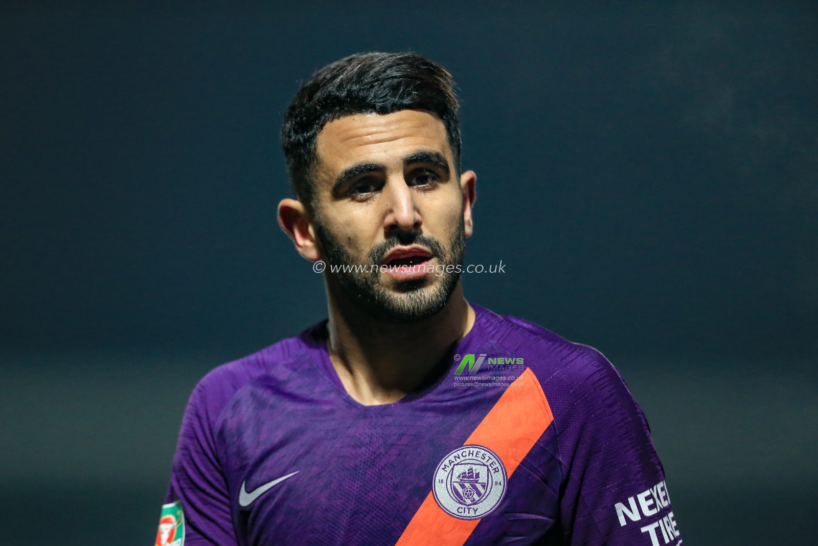 23rd January 2019, Pirelli Stadium, Burton upon Trent, England; Carabao EFL Cup Semi-Final second leg, Burton Albion vs Manchester City ; Riyad Mahrez  (26) of Manchester City during the game


Credit: Mark Cosgrove/News Images

English Football League images are subject to DataCo Licence