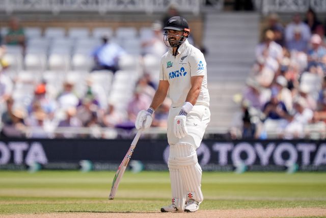 Daryl Mitchell of New Zealand celebrates reaching 50 runs during the 3rd Rothesay Test Match Day 4 match England vs New Zealand at Trent Bridge, Nottingham, United Kingdom on 28 June 2026

(Photo by Maynard Manyowa/News Images)