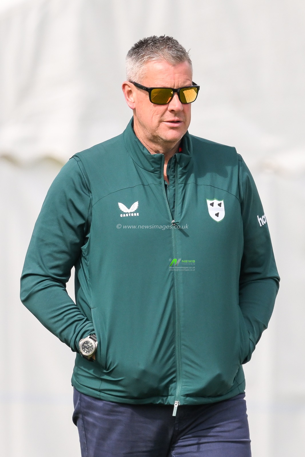 Ashley Giles CEO of Worcestershire in attendance during the Vitality County Championship Division 1 match Worcestershire vs Somerset at Kidderminster Cricket Club, Kidderminster, United Kingdom, 26th April 2024

(Photo by Craig Thomas/News Images)