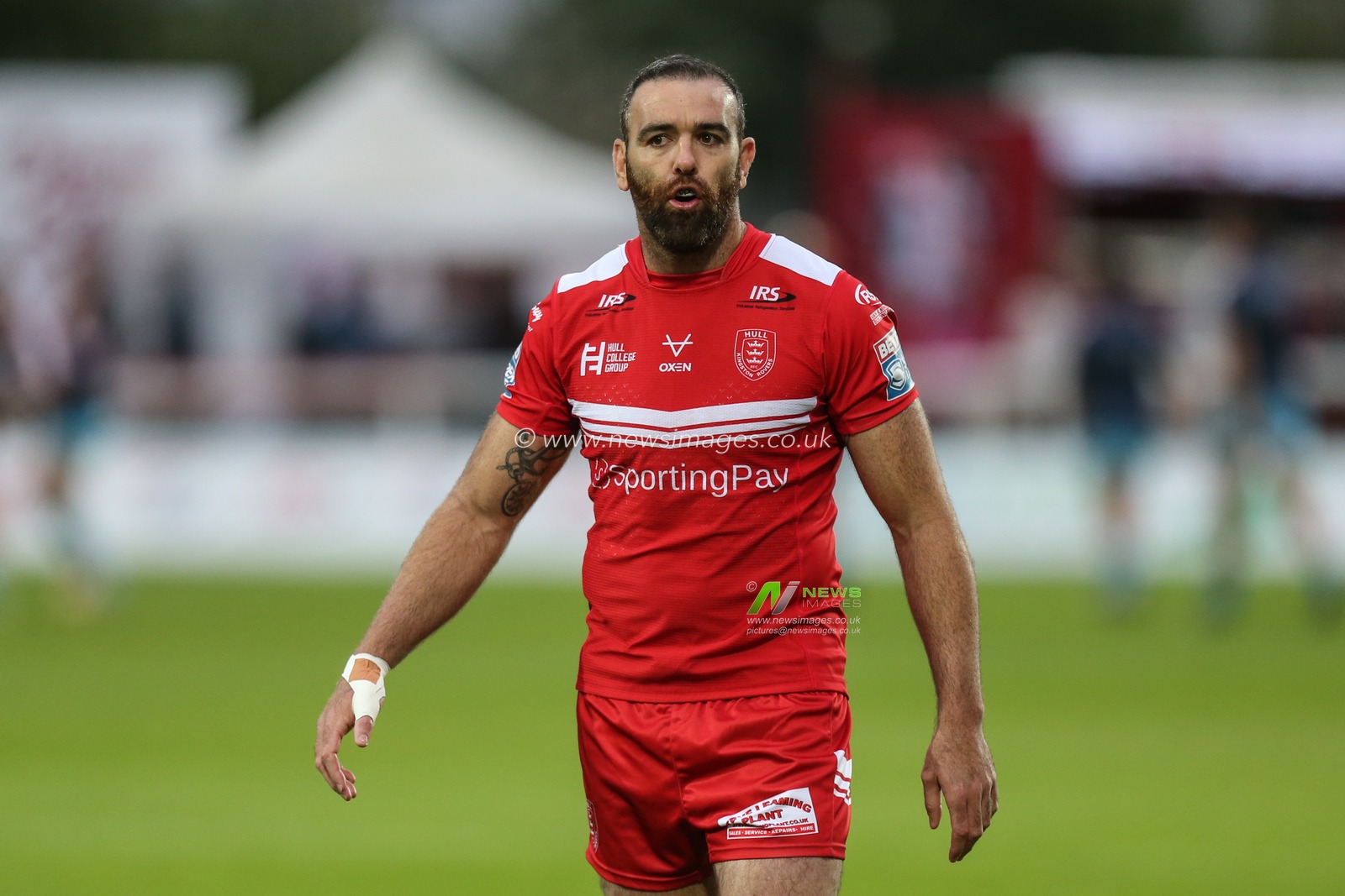 Kane Linnett (12) of Hull KR during pre-game warm up
