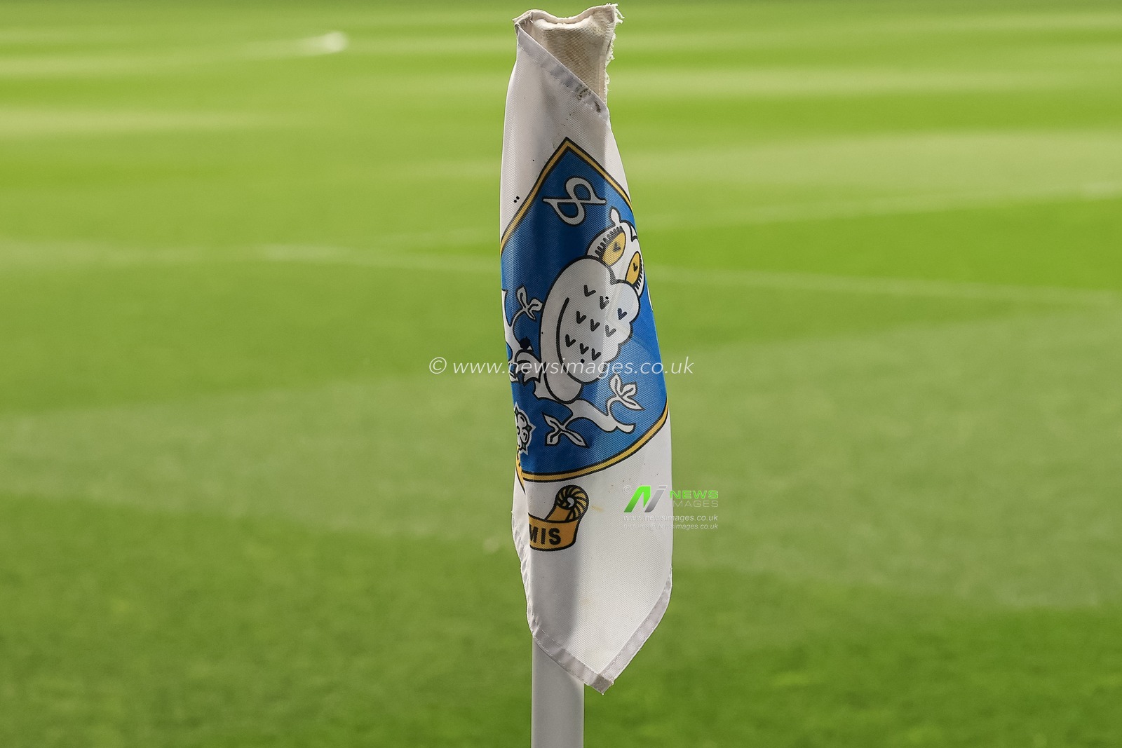 An Owls corner flag at Hillsborough