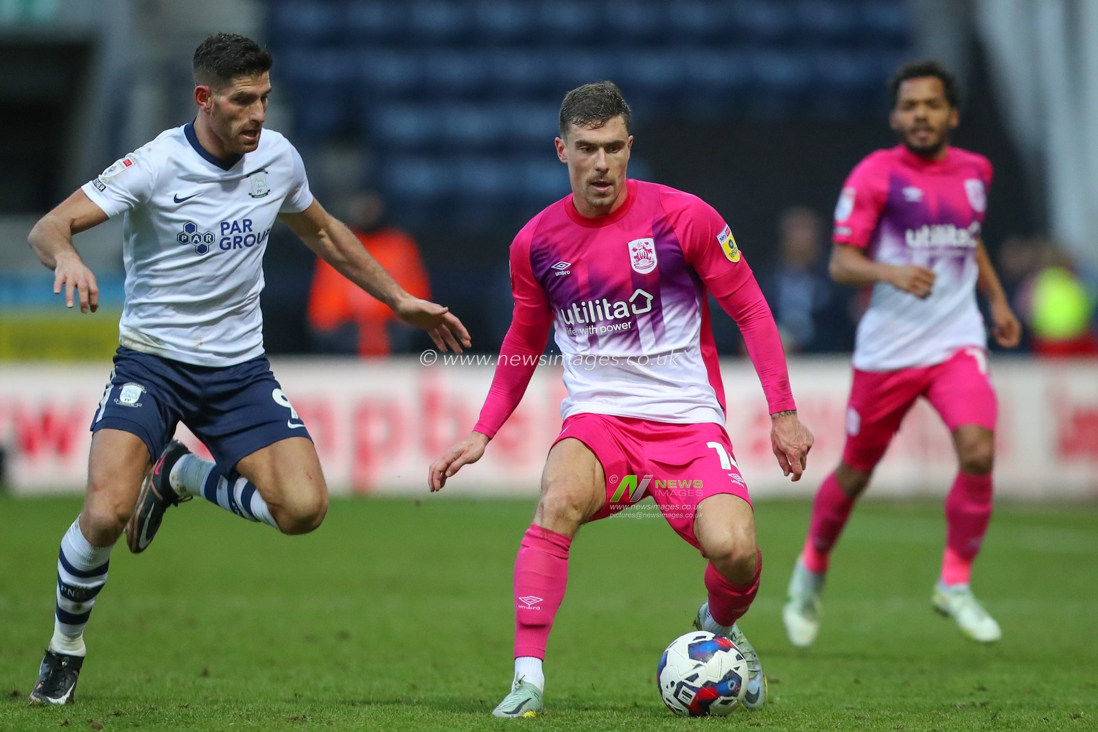 Josh Ruffels #14 of Huddersfield Town in action during the Sky Bet Championship match Preston North End vs Huddersfield Town at Deepdale, Preston, United Kingdom, 26th December 2022

(Photo by Gareth Evans/News Images)