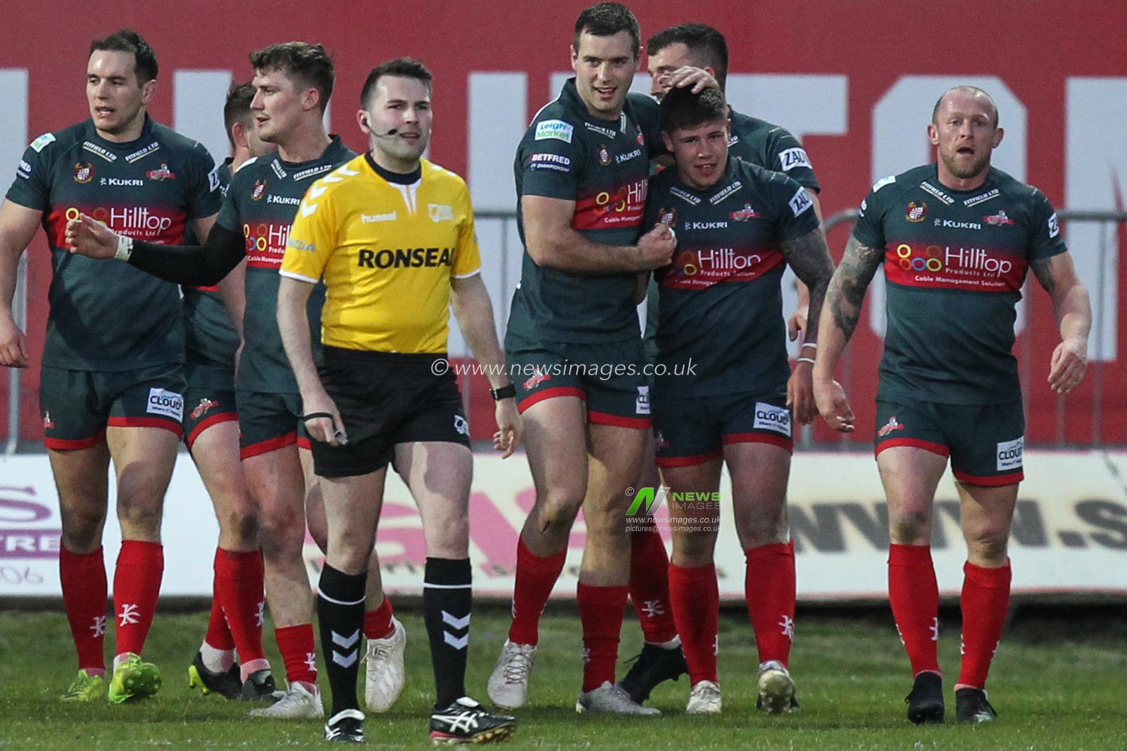 11th April 2019, KCOM Craven Park, Hull, England; Coral Challenge Cup, Hull KR vs Leigh Centurions; , Joe Cator (15) of Leigh Centurions celebrates scoring against his old side.

Credit: David Greaves/News Images
