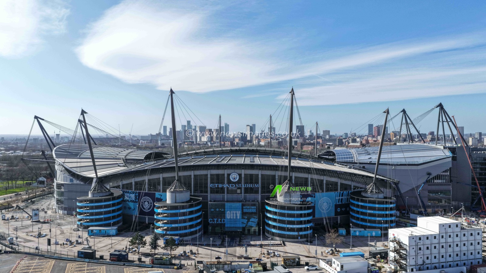 An aerial view of The City of Manchester Stadium during the UEFA Champions League last 16 second leg match Manchester City vs Real Madrid at The City of Manchester Stadium, Manchester, United Kingdom on 17 March 2026

(Photo by Mark Cosgrove/News Images)