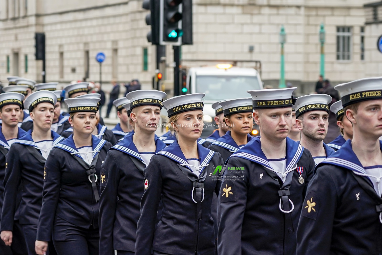 The parade as the HMS Prince of Wales Awarded Freedom Of The City of Liverpool at Liverpool city Centre, Liverpool, United Kingdom, 6th December 2024

(Photo by James Giblin/News Images)