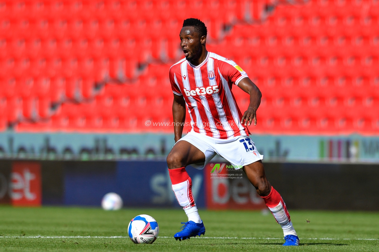 John Obi Mikel (13) of Stoke City with the ball