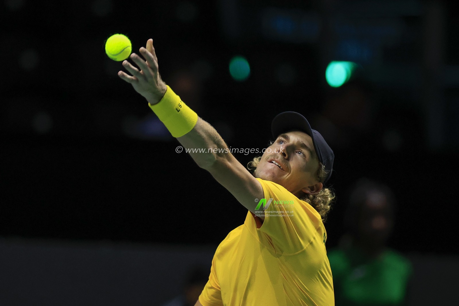 Max Purcell (AUS) in action during his doubles match at the Davis Cup match Great Britain vs Australia at Manchester AO Arena, Manchester, United Kingdom, 13th September 2023

(Photo by Conor Molloy/News Images)