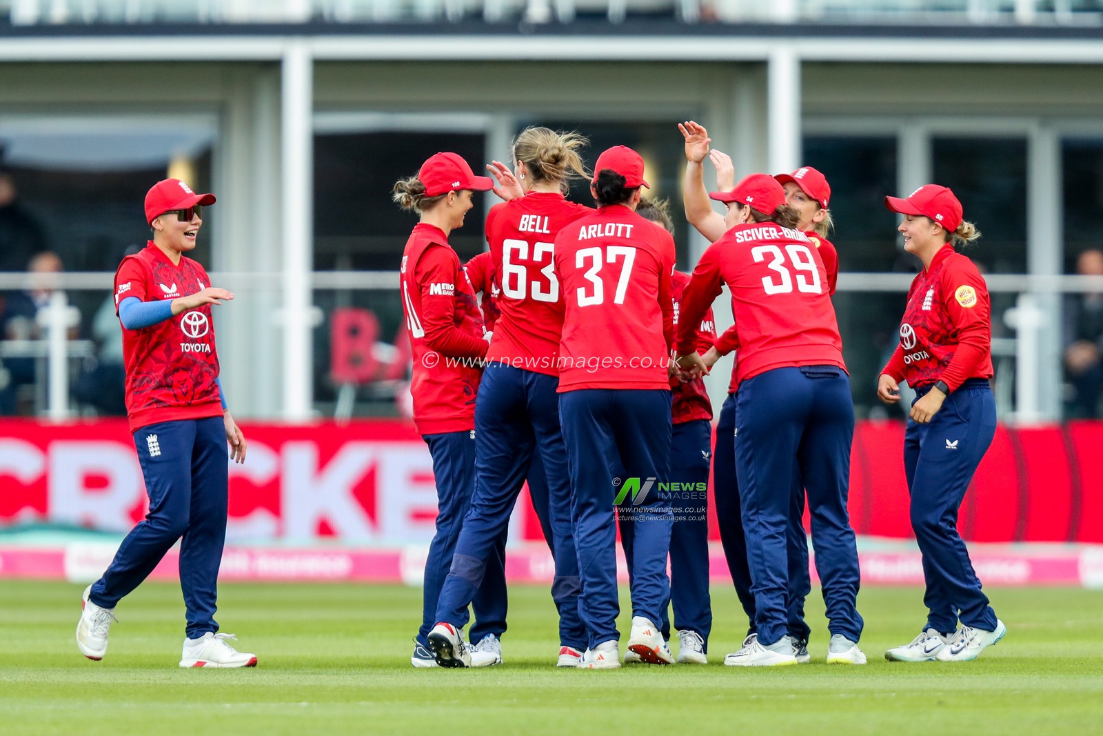 Lauren Bell of England Women celebrates after dismissing Qiana Joseph of West Indies Women during the 1st Vitality IT20 Series England Women v West Indies Women at The Spitfire Ground, Canterbury, United Kingdom, 21st May 2025

(Photo by Izzy Poles/News Images)