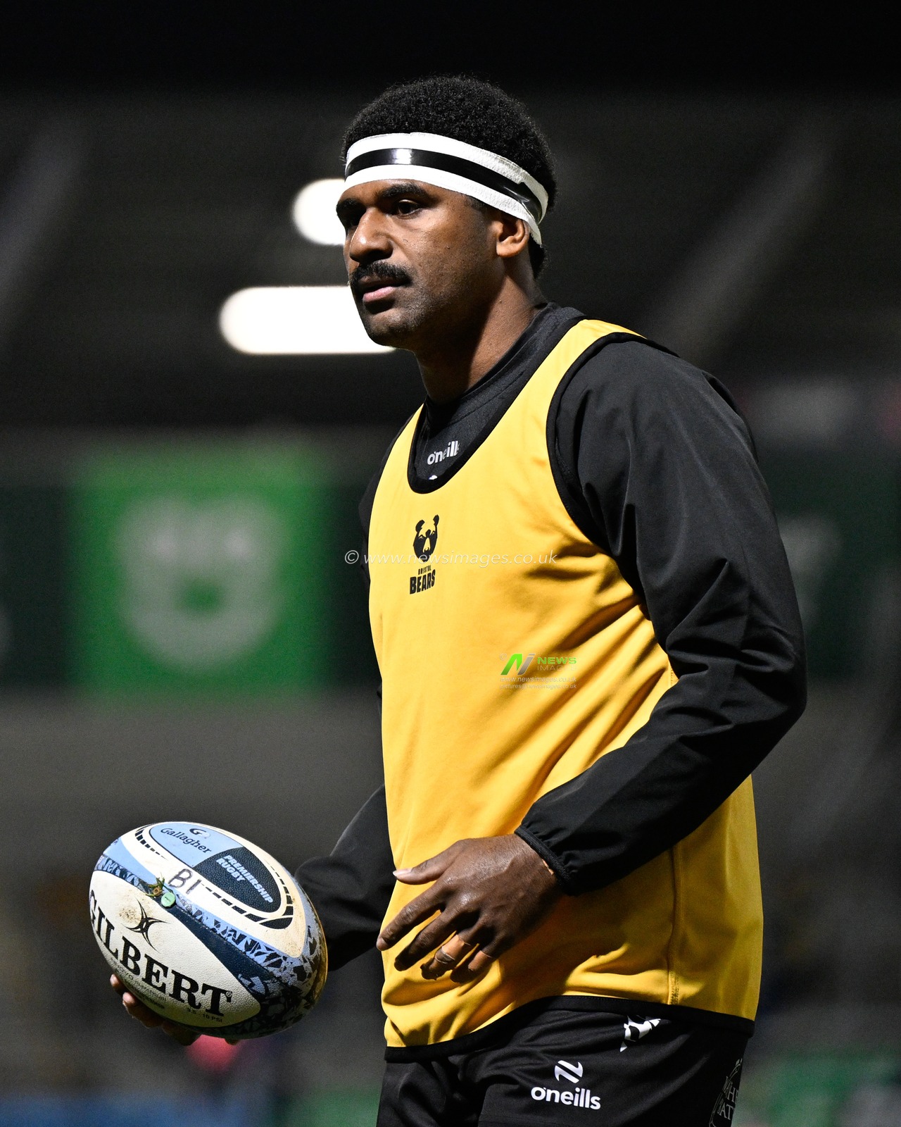 Kalaveti Ravouvou of Bristol Bears warms up ahead of the match,during the Gallagher Premiership match Sale Sharks vs Bristol Bears at AJ Bell Stadium, Eccles, United Kingdom, 5th January 2024

(Photo by Cody Froggatt/News Images)