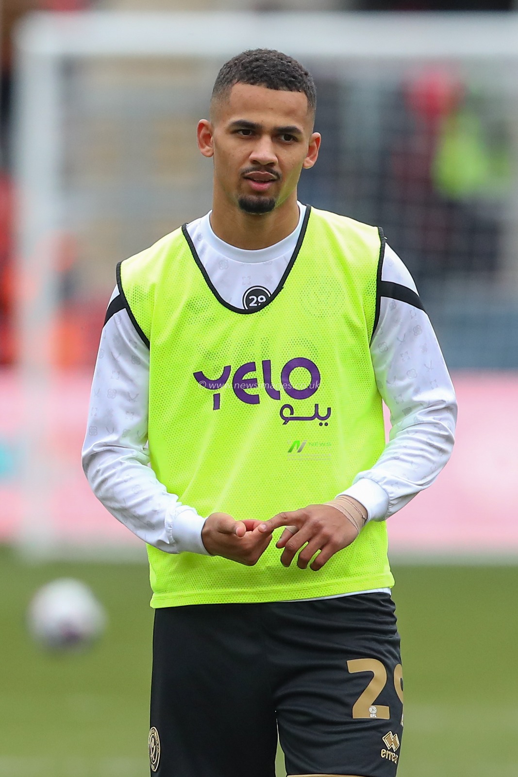 Iliman Ndiaye #29 of Sheffield United during the pre-game warm up ahead of the Sky Bet Championship match Rotherham United vs Sheffield United at New York Stadium, Rotherham, United Kingdom, 4th February 2023

(Photo by Gareth Evans/News Images)