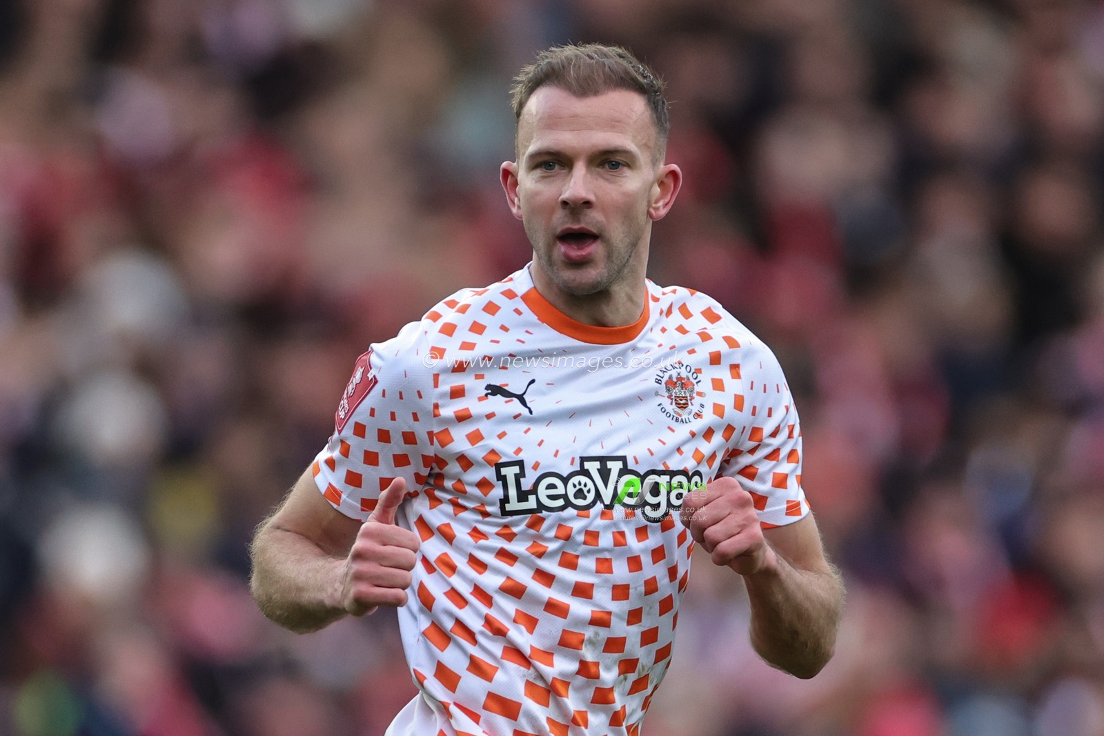 Jordan Rhodes of Blackpool during the Emirates FA Cup  Third Round match Nottingham Forest vs Blackpool at City Ground, Nottingham, United Kingdom, 7th January 2024

(Photo by Mark Cosgrove/News Images)