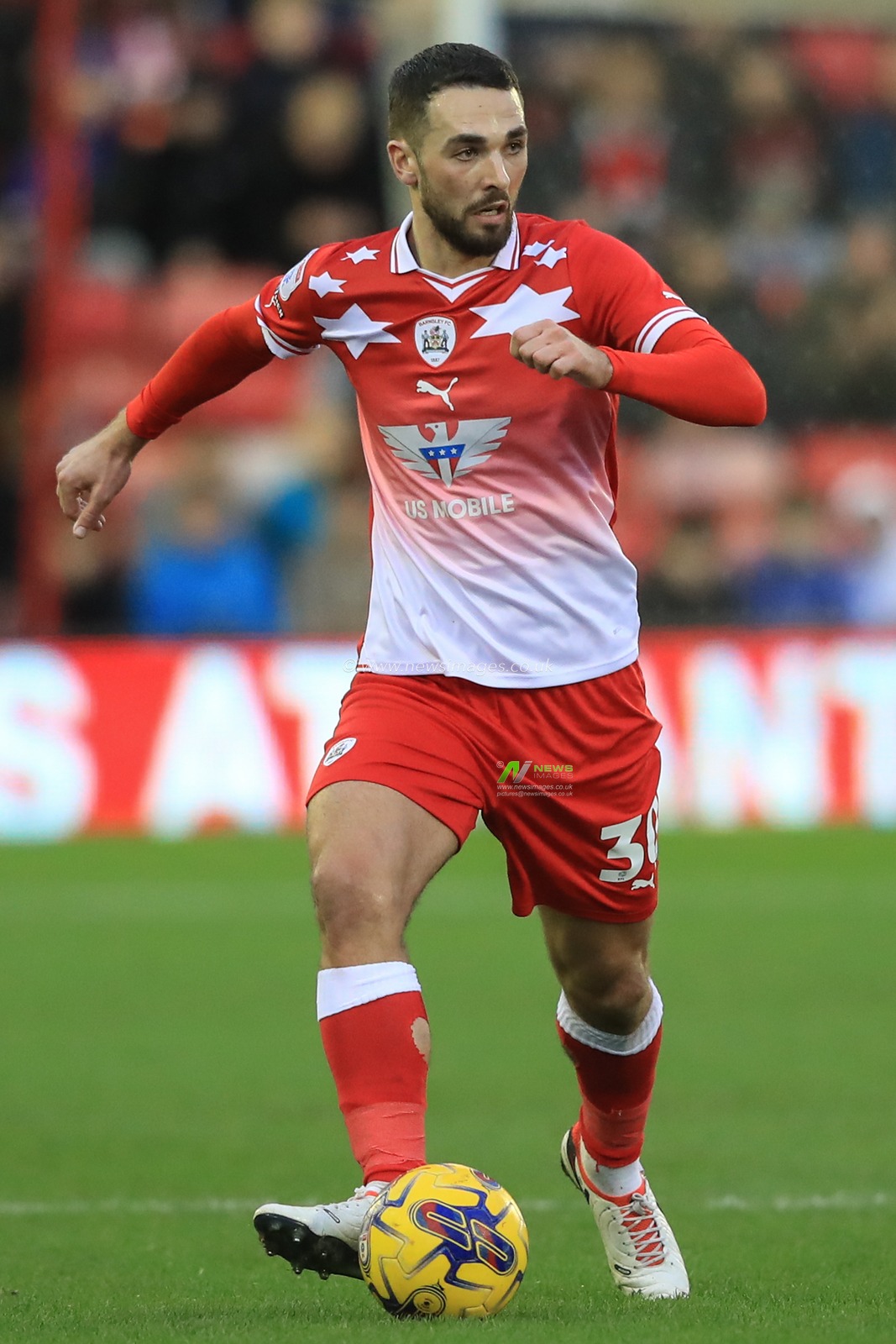 Adam Phillips of Barnsley during the Sky Bet League 1 match Barnsley vs Wigan Athletic at Oakwell, Barnsley, United Kingdom, 1st January 2024

(Photo by Alfie Cosgrove/News Images)