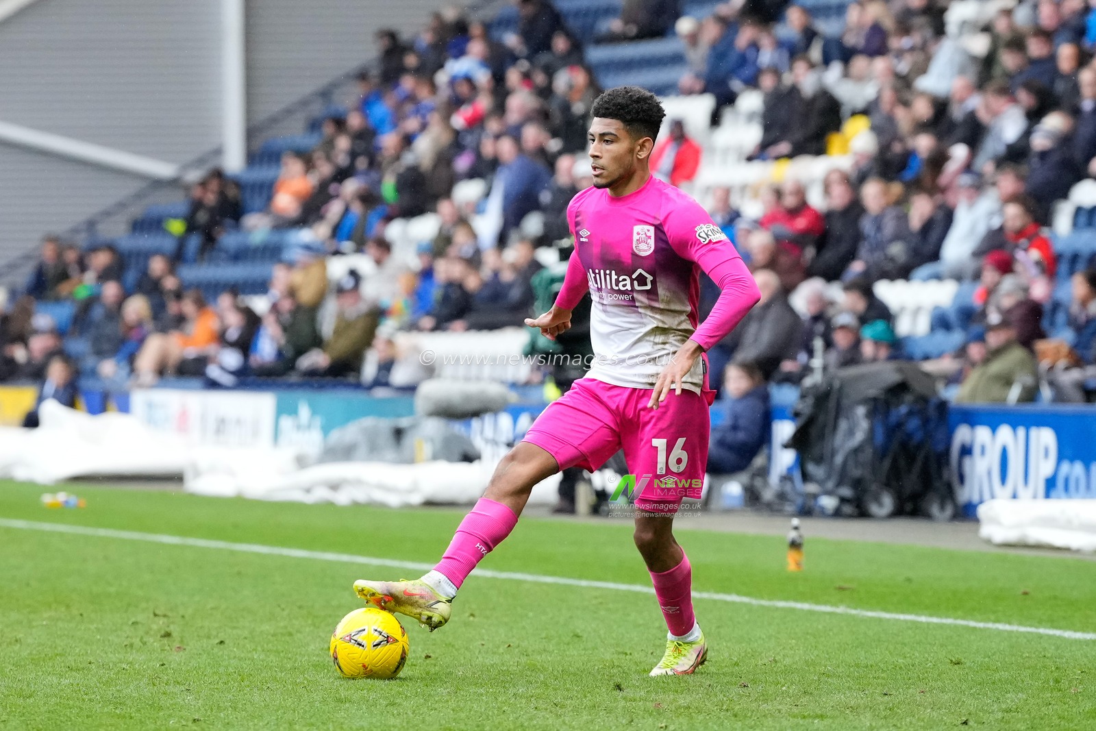 Kaine Kesler Hayden #16 of Huddersfield Town during the Emirates FA Cup Third Round match Preston North End vs Huddersfield Town at Deepdale, Preston, United Kingdom, 7th January 2023

(Photo by Steve Flynn/News Images)