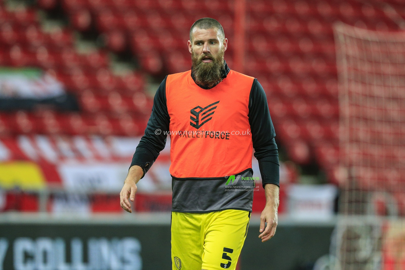 Michael Bostwick #5 of Burton Albion during the pre-game warmup