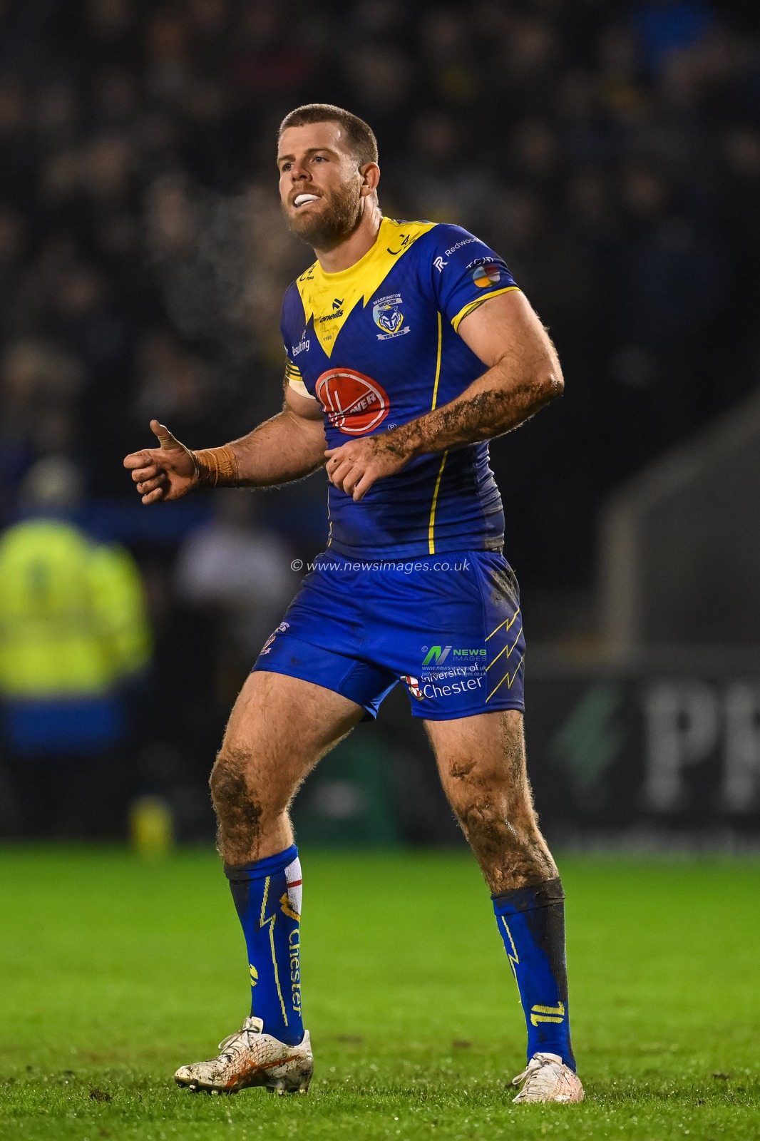 Lachlan Fitzgibbon of Warrington Wolves during the Betfred Super League Round 2 match Warrington Wolves vs Hull FC at Halliwell Jones Stadium, Warrington, United Kingdom, 23rd February 2024

(Photo by Craig Thomas/News Images)