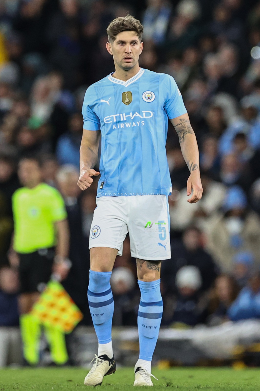 John Stones of Manchester City during the UEFA Champions League Quarter Final Manchester City vs Real Madrid at Etihad Stadium, Manchester, United Kingdom, 17th April 2024

(Photo by Mark Cosgrove/News Images)
