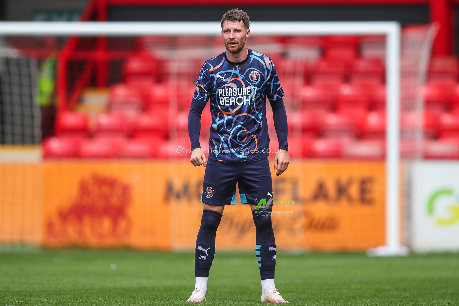 James Husband of Blackpool during the Pre-season friendly match Crewe Alexandra vs Blackpool at Alexandra Stadium, Crewe, United Kingdom, 3rd August 2024

(Photo by Gareth Evans/News Images)