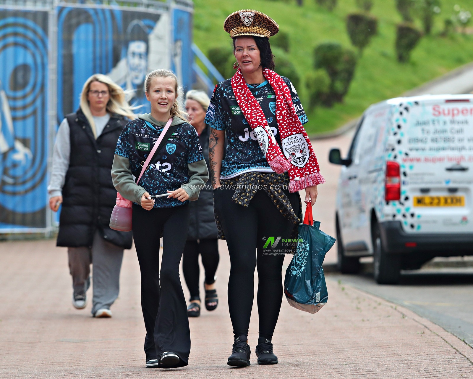Leigh fans before the Betfred Super League Round 13 match Huddersfield Giants vs Leigh Leopards at John Smith's Stadium, Huddersfield, United Kingdom, 29th May 2025(Photo by Sam Eaden/News Images)