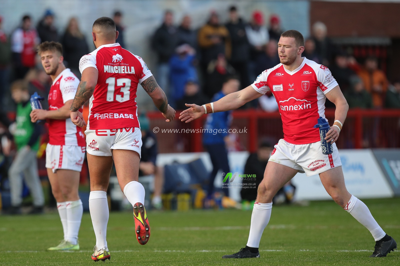 Elliot Minchella #13 of Hull KR makes his way off the field after his yellow card during the Rugby League Pre Season match Hull KR vs Leeds Rhinos at Sewell Group Craven Park, Kingston upon Hull, United Kingdom, 5th February 2023

(Photo by James Heaton/News Images)